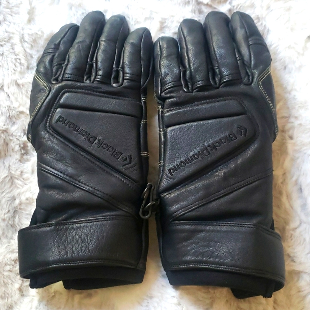 Black Diamond leather winter gloves